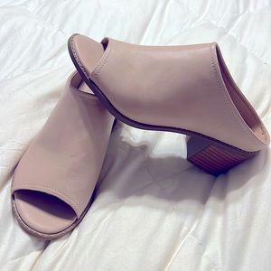 Worn twice! I purchased for a wedding and haven’t worn them since! buff pink!